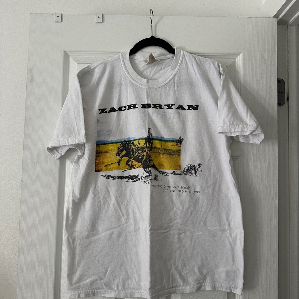 Official Zach Bryan Merch - White Graphic T-Shirt